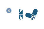 A visual representation of not breaking your capsule to ingest 